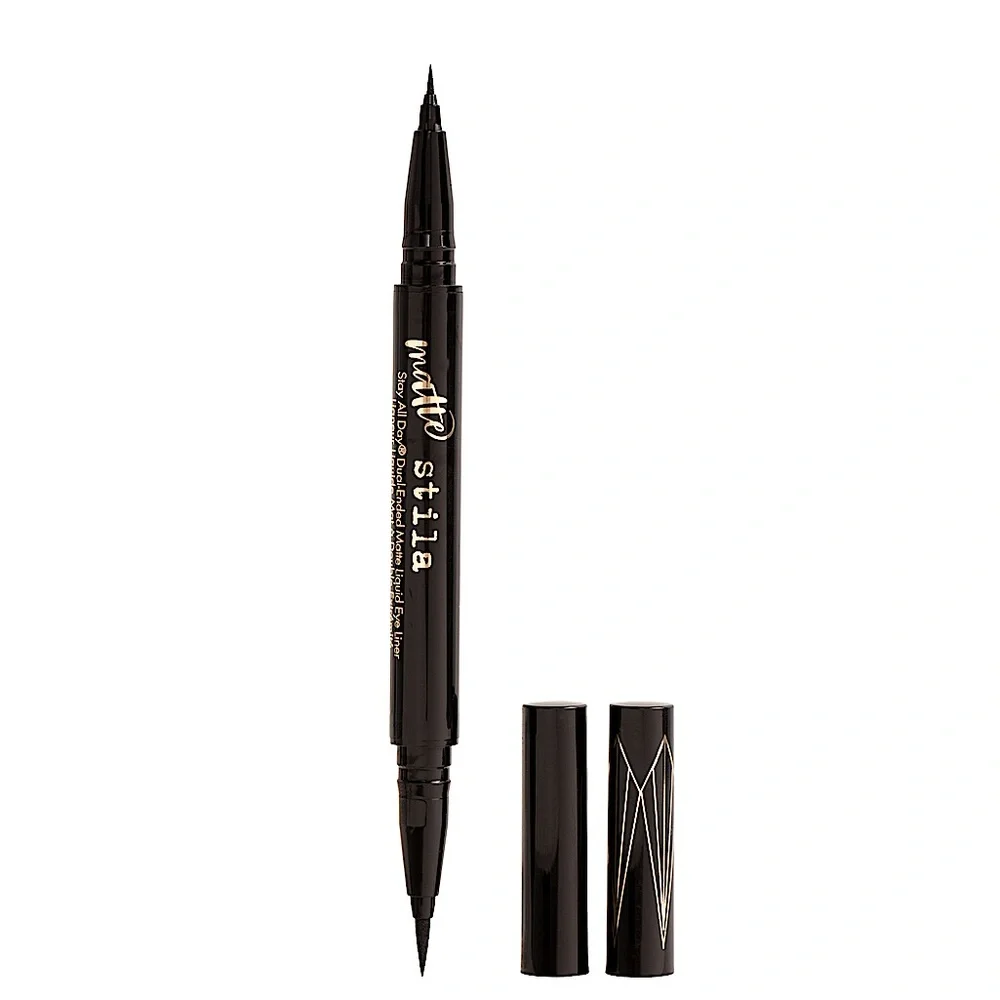 stila Stay All Day Dual Ended Matte Liquid Eye Liner in Intense Black, 1 mL
